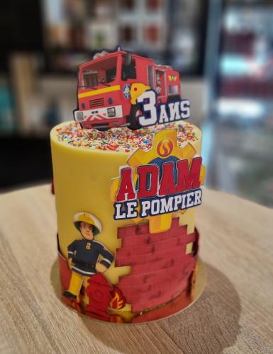 Gâteau personnalisé Sam le Pompier