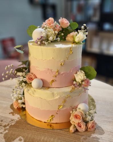 Gâteau personnalisé Fleurs fraîches