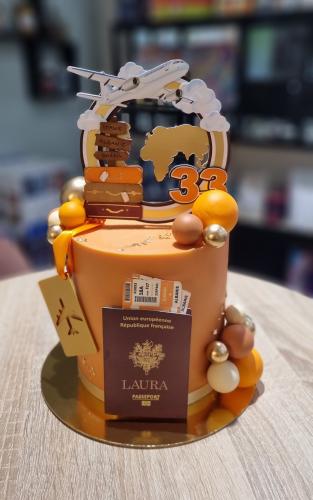Gateau personnalisé Voyage