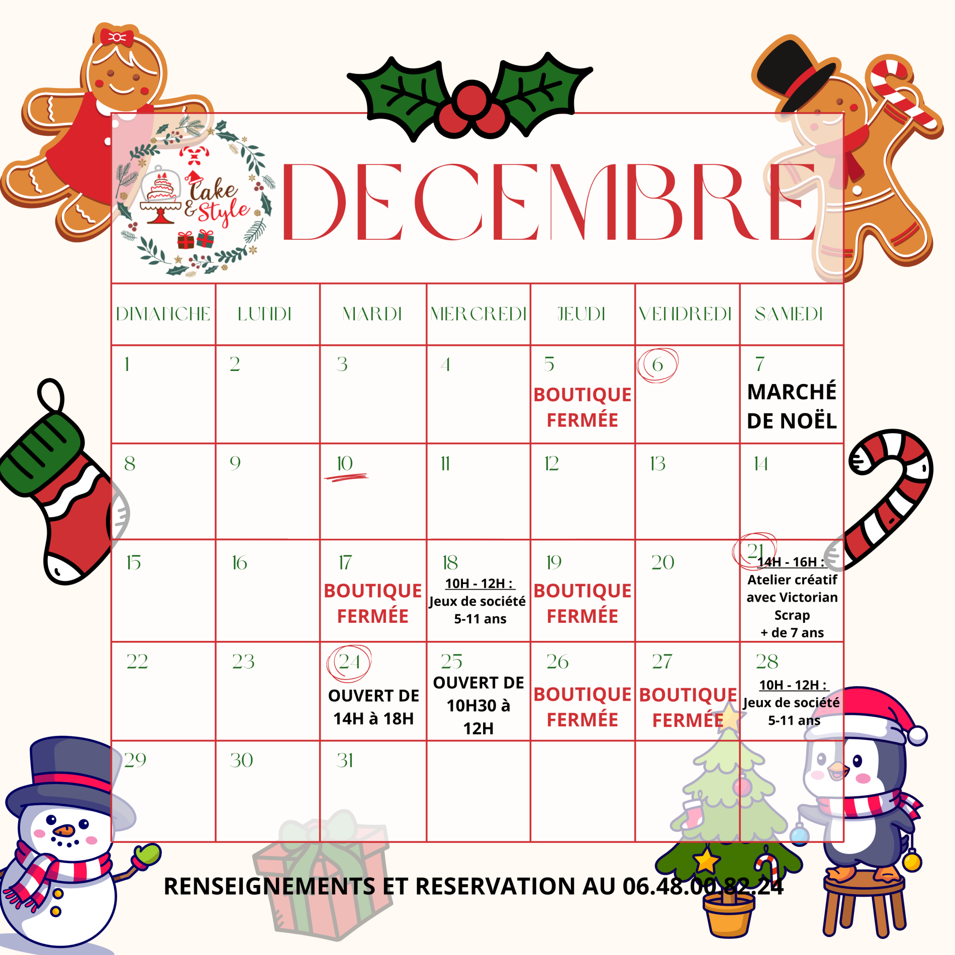 Planning Décembre