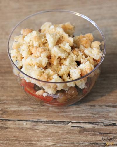 Ratatouille, crumble de parmesan